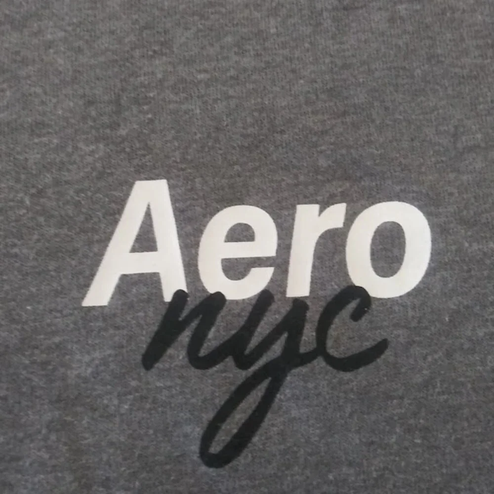Aeropostale  Men's size L gray and white hoodie sweatshirt - Picture 11 of 14